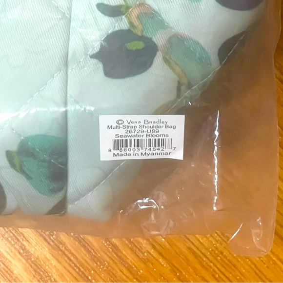 Vera Bradley Multi Strap Shoulder Performance Twill Bag Seawater Blooms NWT - Picture 12 of 13